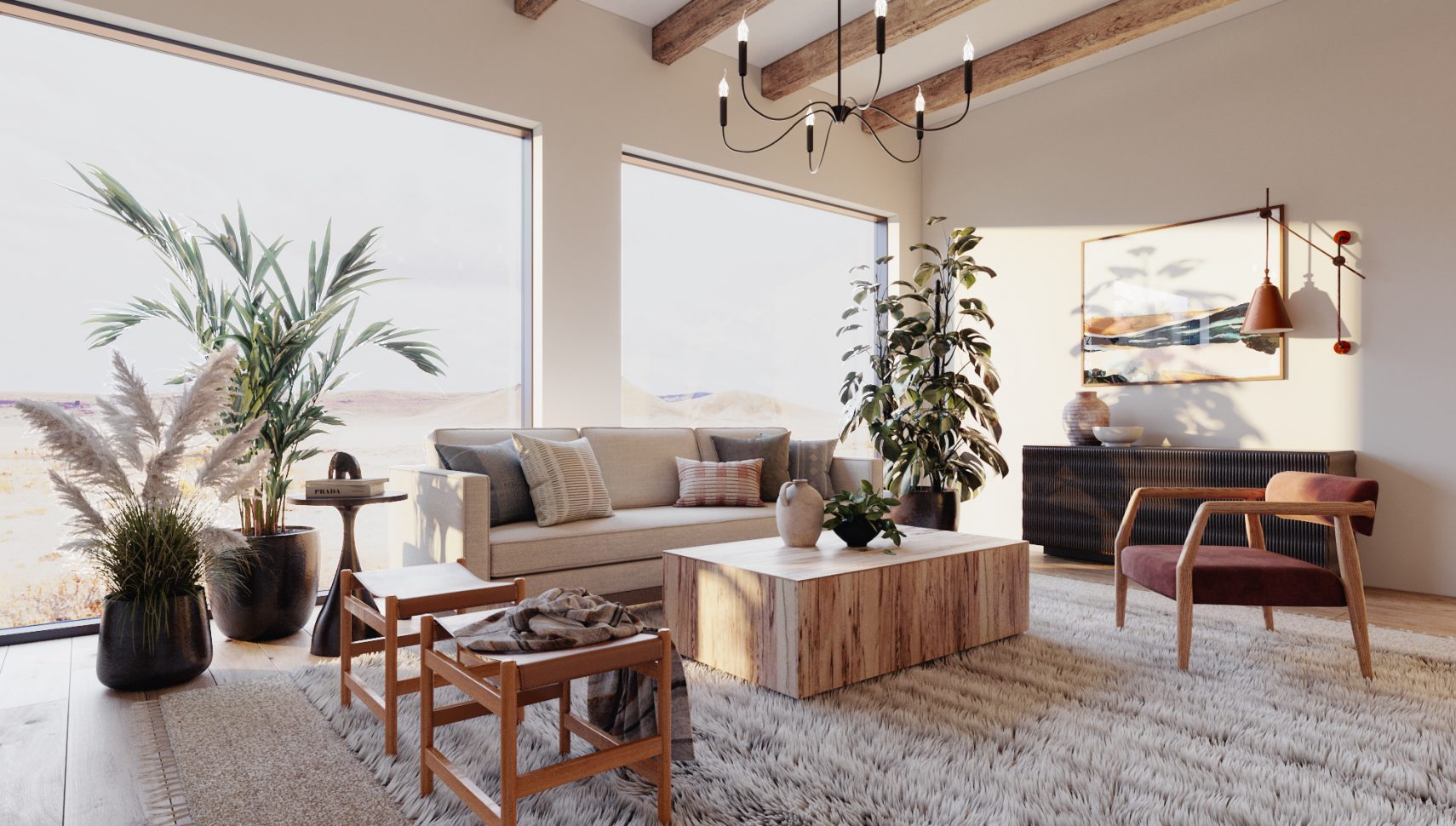 Remodeling team in a newly renovated room